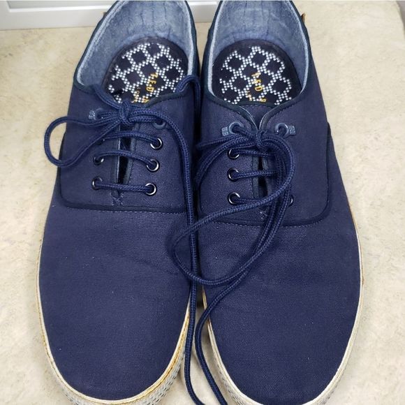 Ted Baker Tobii Canvas Sneaker Dark Blue Size 8 - Picture 3 of 8